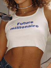 Future Millionaire – Geripptes, kurzes Tanktop
